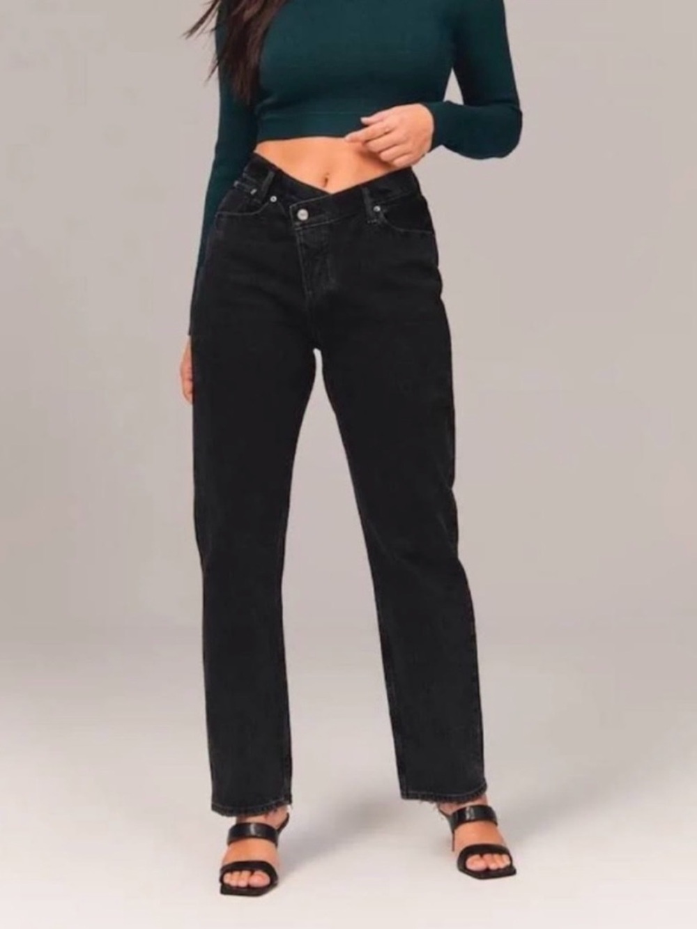 Abercrombie Dad High Rise Jeans Crossover Waist Size 8s